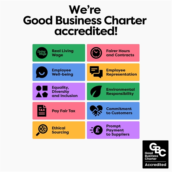 Image showing the Good Business Charter requirements list